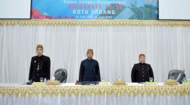 Pimpinan DPRK Sabang saat memimpin Sidang Paripurna peringatan HUT ke 58 Kota Sabang