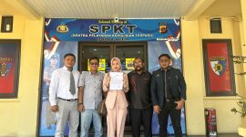 Tim Hotman 911 melaporkan Cut Bul ke SPKT Polda Aceh, Rabu (21/2)