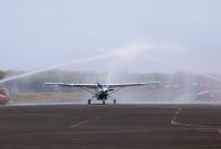 Perdana Maskapai Susi Air yang melayani rute penerbangan Sabang - Banda Aceh dan sebaliknya.