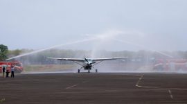 Perdana Maskapai Susi Air yang melayani rute penerbangan Sabang - Banda Aceh dan sebaliknya.