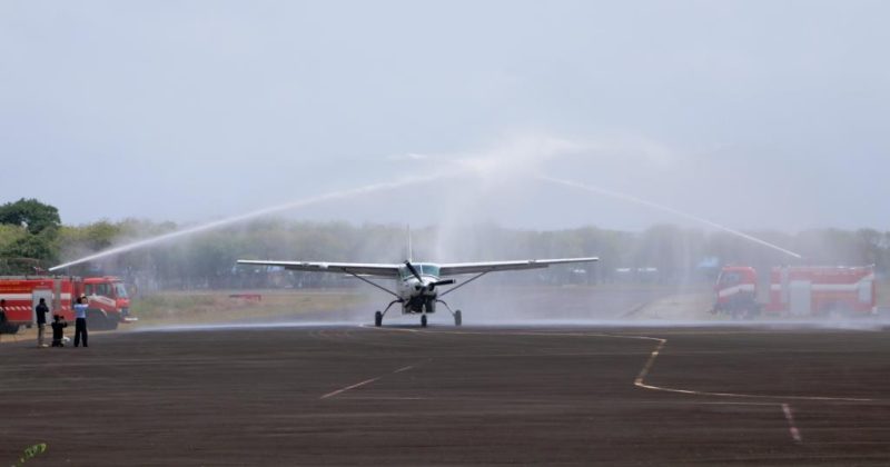 Perdana Maskapai Susi Air yang melayani rute penerbangan Sabang - Banda Aceh dan sebaliknya.