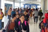 Terminal kedatangan penumpang tranportasi kapal laut Pelabuhan Balohan (14/4)