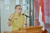 Pj Wali Kota Sabang Reza Fahlevi saat pembukaan Musrenbang RPJP Kota Sabang (25/3)