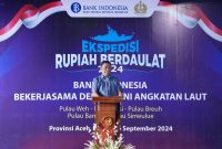 Pj Wali Kota Sabang Andri Nourman menghadiri pelepasan TIM Ekspedisi Rupiah Berdaulat (ERB) Aceh 2024 di Dermaga Lanal Sabang, jum'at (20/9)