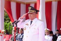 Pj Wali Kota Sabang Andre Nourman bertindak selaku inspektur upacara HUT RI ke-79 di Kota Sabang