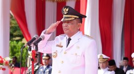 Pj Wali Kota Sabang Andre Nourman bertindak selaku inspektur upacara HUT RI ke-79 di Kota Sabang