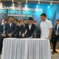 Penandatanganan berita acara pelantikan BPC HIPMI Bireuen, Rabu (15/1)
