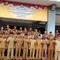 Wakil Bupati Bireuen, Ir H Razuardi MT bersama para kepala SKPK usai apel perdana, Senin (24/2)