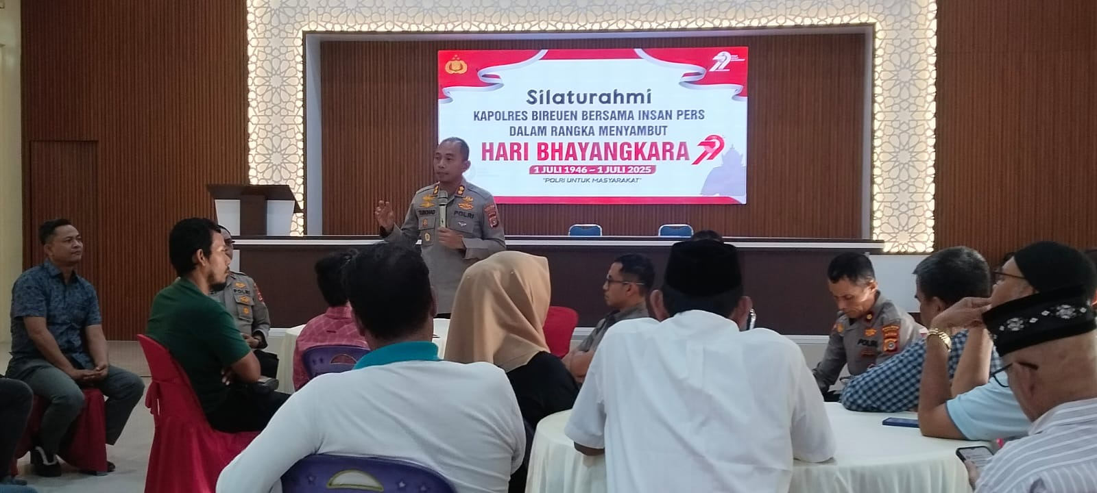 Kapolres Bireuen, AKBP Tuschad Cipta Herdani meminta insan pers mendukung langkah kepolisian untuk menciptakan situasi Kamtibmas yang baik