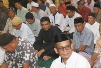 Pj Wali Kota Sabang Andri Nourman bersama Tim Safari Ramadhan Pemerintah Aceh beserta Forkopimda Kota Sabang mengikuti kegiatan Syiar Islam melalui Safari Ramadhan di Mesjid Syuhada Gampong Balohan Sabang, rabu (12/3) malam