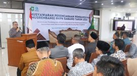 Pj Sekda Kota Sabang Irfani menghadiri Mustawarah Rencana Pembangunan RKPK Sabang Tahun 2026 di Aula Bappeda Sabang, Kamis (20/3).