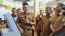 Launching Aplikasi Digital Desa (DIGIDES) di Kantor Keuchik Gampong Krueng Raya. Selasa (25/3/2025).