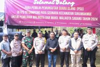 Pj Wali Kota Sabang Andri Nourman bersama Forkopimda saat berada di lokasi TPS 02 Cot Klah Sabang