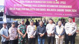 Pj Wali Kota Sabang Andri Nourman bersama Forkopimda saat berada di lokasi TPS 02 Cot Klah Sabang