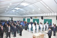 Bupati Bireuen, H Mukhlis ST melantik puluhan pejabat daerah di aula Setdakab lama, Jum'at (17/10)