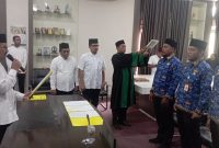 Mursyidin S.Sos M.Sos dilantik sebagai Kabag Prokopim Setdakab Bireuen, Jum'at (6/3) sore