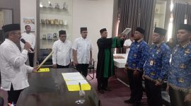 Mursyidin S.Sos M.Sos dilantik sebagai Kabag Prokopim Setdakab Bireuen, Jum'at (6/3) sore