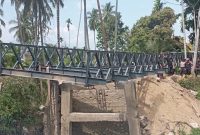 Pembangunan jembatan Bailey di Gampong Meunasah Tambo, Kecamatan Jeunib