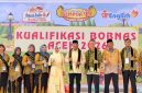 Bupati Bireuen, H Mukhlis ST saat membuka lomba Sempoa se Aceh di Hj Fauziah Convention Hall, Minggu (12/4)