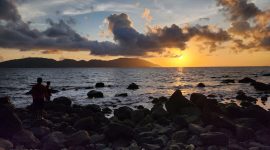 Sunset di tepian pantai dari arena Sabang Fair