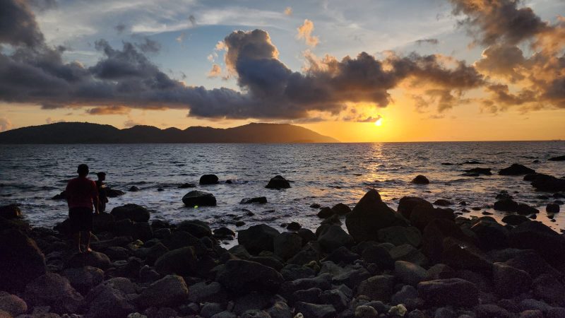 Sunset di tepian pantai dari arena Sabang Fair