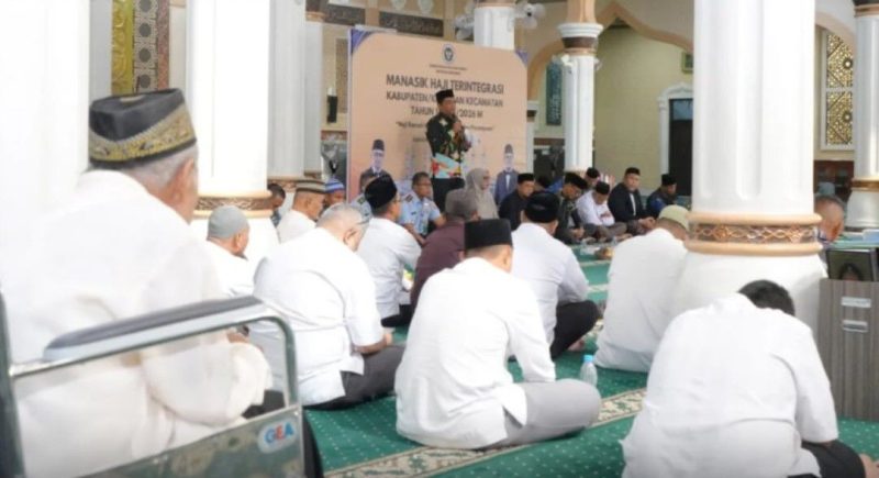 Sekdako Sabang, Andri Nourman menghadiri pembukaan Bimbingan Manasik Haji Terintegrasi Kabupaten/Kota dan Kecamatan Tahun 1447 Hijriah/2026 Masehi di Mesjid Agung Babussalam Kota Sabang, kamis (5/2).
