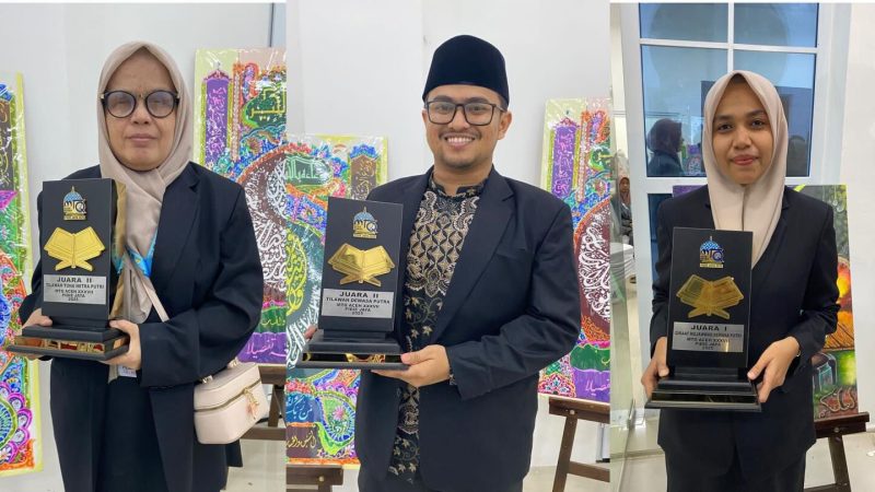 Tiga peserta asal Sabang yang tergabung dalam kafilah Aceh untuk MTQ Nasional 2026 di Semarang.