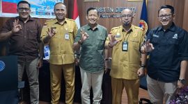 Audiensi Wakil wali Kota Sabang Suradji Junus dengan Asisten Deputi Infrastruktur Fisik Badan Nasional Pengelola Perbatasan sebagai upaya memperkuat koordinasi dan sinergi dalam mendukung pembangunan infrastruktur, khususnya di wilayah perbatasan, Rabu (4/2/26).