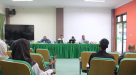 Panitia Seleksi Penerimaan Mahasiswa Baru (SPMB) UNIKI Bireuen gelar rapat bersama, di ruang Teleconference UNIKI, Sabtu (23/5).