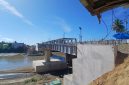 Kondisi pembangunan jembatan duplikasi Krueng Tingkeum Kutablang, Kabupaten Bireuen sudah 57 persen, Sabtu (30/5) pagi.