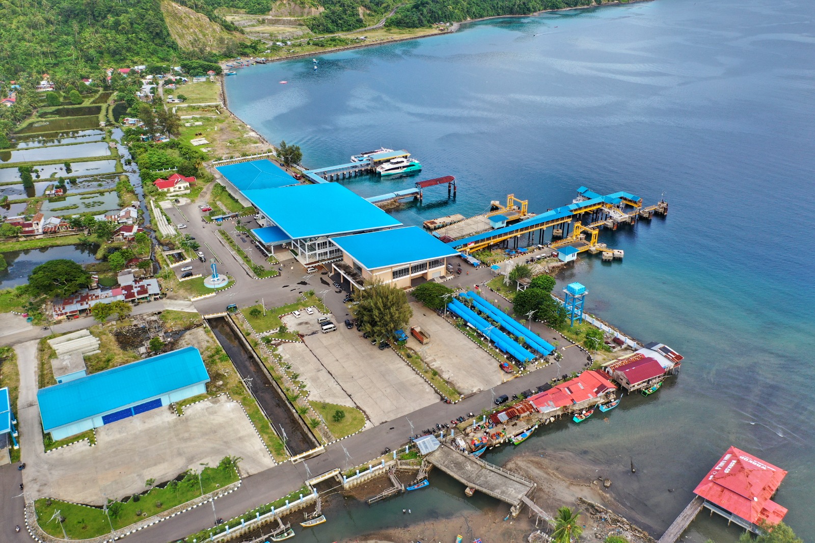 Pemandangan Pelabuhan Balohan sebagai gerbang utama masuknya wisatawan ke Kota Sabang