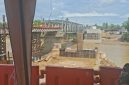 Pembangunan abutmen sebelah barat jembatan Krueng Tingkeum
Kutablang, selesai dikerjakan, Jumat (15/5).