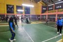 Peserta lagi melakukan pemanasan menjelang ikuti seleksi O2SN di GOR Geulumpang Payong, Kecamatan Jeumpa, Sabtu (23/5) pagi.