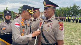 Kapolres, AKBP Tuschad Cipta Herdani SIK MMed.Kom sertijab Kasat, Kabag dan Kapolsek jajaran Polres Bireuen, Jumat (19/6) di Mapolres.