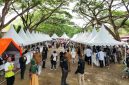 Suasana Pasar Tani Aceh Roadshow 2026 di Kota Lhokseumawe, Selasa (9/6)