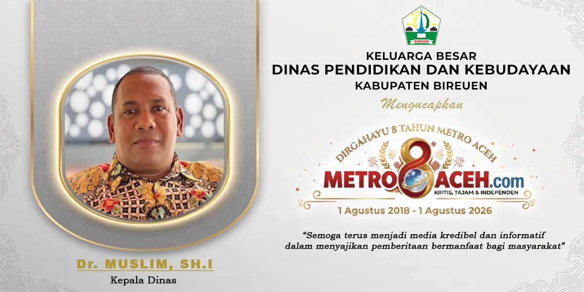 Ucapan HUT Metro Aceh - Dinas PK