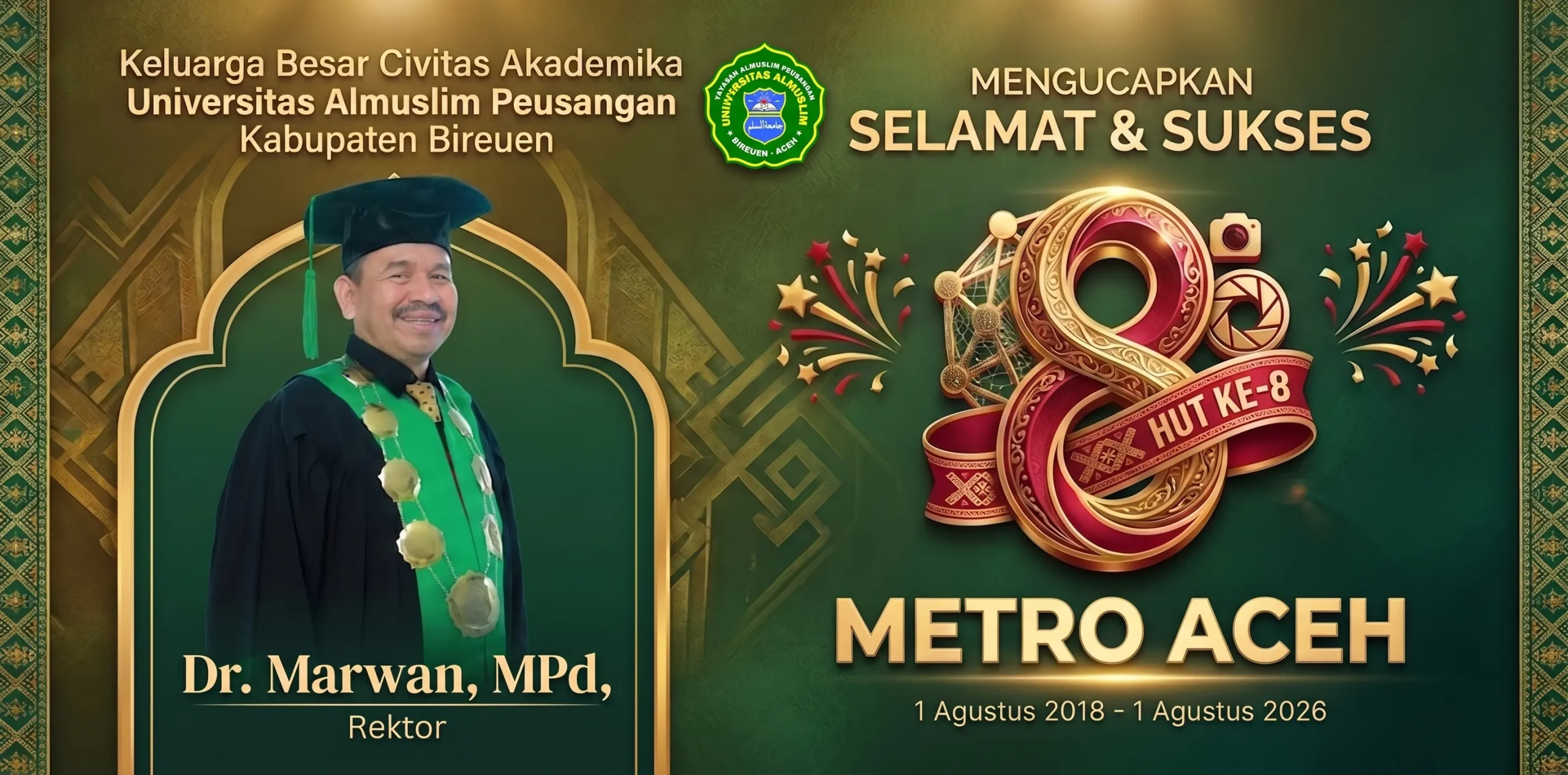 Ucapan HUT Metro Aceh - Al Muslim