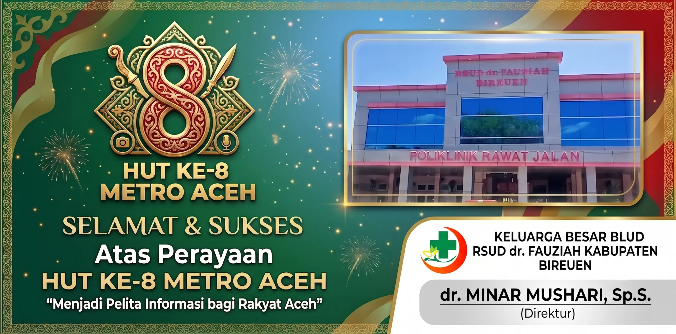 Ucapan HUT Metro Aceh - RSUD Fauziah