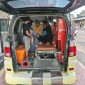 Ambulan Takabeya Peduli menjemput jemput pekerja migran asal Ule Gle Makmur Bireuen sakit dari Malaysia, Selasa (28/7) pagi.