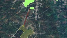Foto satelit lokasi lahan Cetak Sawah Rakyat seluas 5.74 hektare (lokasi dilingkari garis putih-red) di Gampong Seuneubok Peuraden berjarak 600 meter dari Luas Baku Sawah (lokasi dilingkari warna hijau stabilo-red). Foto : dok Distanbun Bireuen