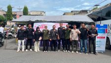 HIMARU Fakultas Teknik Umuslim Peusangan, gelar donor darah di Alun-Alun Kota Bireuen, Selasa (30/6) pagi.