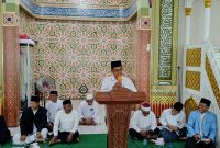 Asisten I Setdakab Bireuen, Mulyadi, SH.,MM menyampaikan sambutan, Kamis (13/8) pagi.