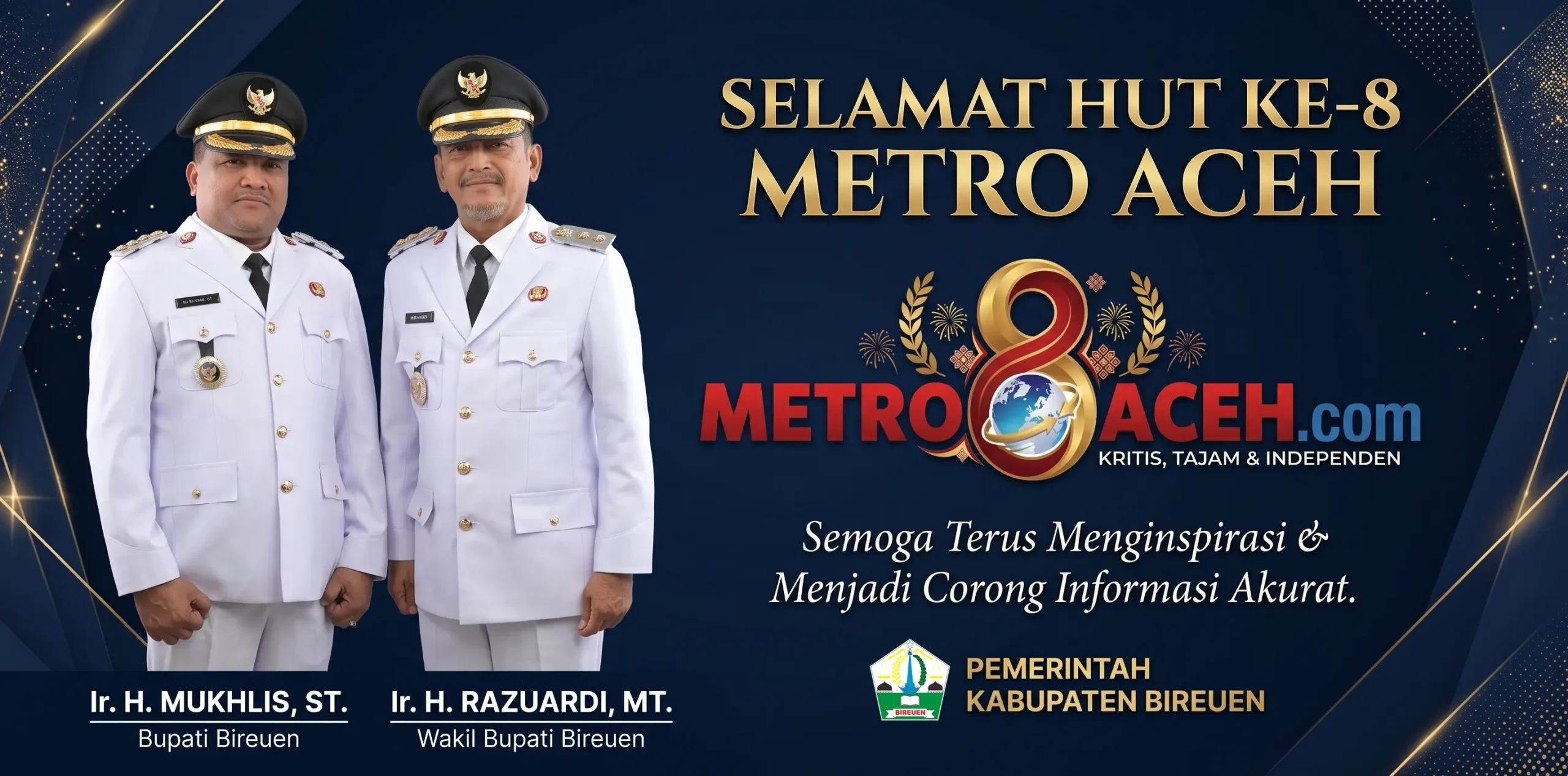 Ucapan HUT Metro Aceh - Pemkab Bireuen