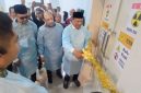 Bupati Bireuen, Ir H Mukhlis, ST didampingi pejabat terkait melauching layanan Cathlab di RSUD dr Fauziah, Jumat (31/8) pagi.