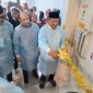 Bupati Bireuen, Ir H Mukhlis, ST didampingi pejabat terkait melauching layanan Cathlab di RSUD dr Fauziah, Jumat (31/8) pagi.