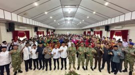 Danrem 011/Lilawangsa, Brigjen TNI Ali Imran bersama pejabat Forkopimda dan ratusan peserta hadiri Apel Kebangsaan di Aula Setdakab Lama, Jumat (4/9) pagi.