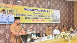 Bupati Bireuen, Ir H Mukhlis, ST menyampaikan sambutannya, di Opprom Setdakab, Selasa (2/9) pagi.