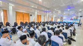 Ratusan mahasiswa baru UIA Paya Lipah Peusangan, Kabupaten Bireuen, mengikuti Pengenalan Budaya Akademik dan Kemahasiswaan (PBAK) di Aula Tgk Chik Abdurrahman, Kampus Paya Lipah.