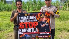 Personel Polsek Peusangan sosialisasi pencegahan terjadinya Karhutla, Minggu (13/9).