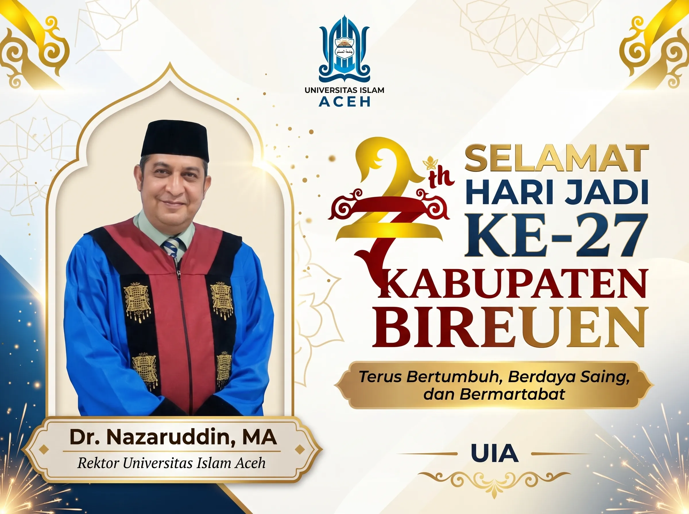 Ucapan HUT Bireuen - Universitas Islam Aceh
